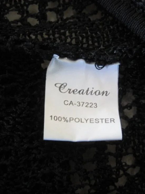 Creation Crochet Knit Cardigan With Tie Front - Picture 4 of 5